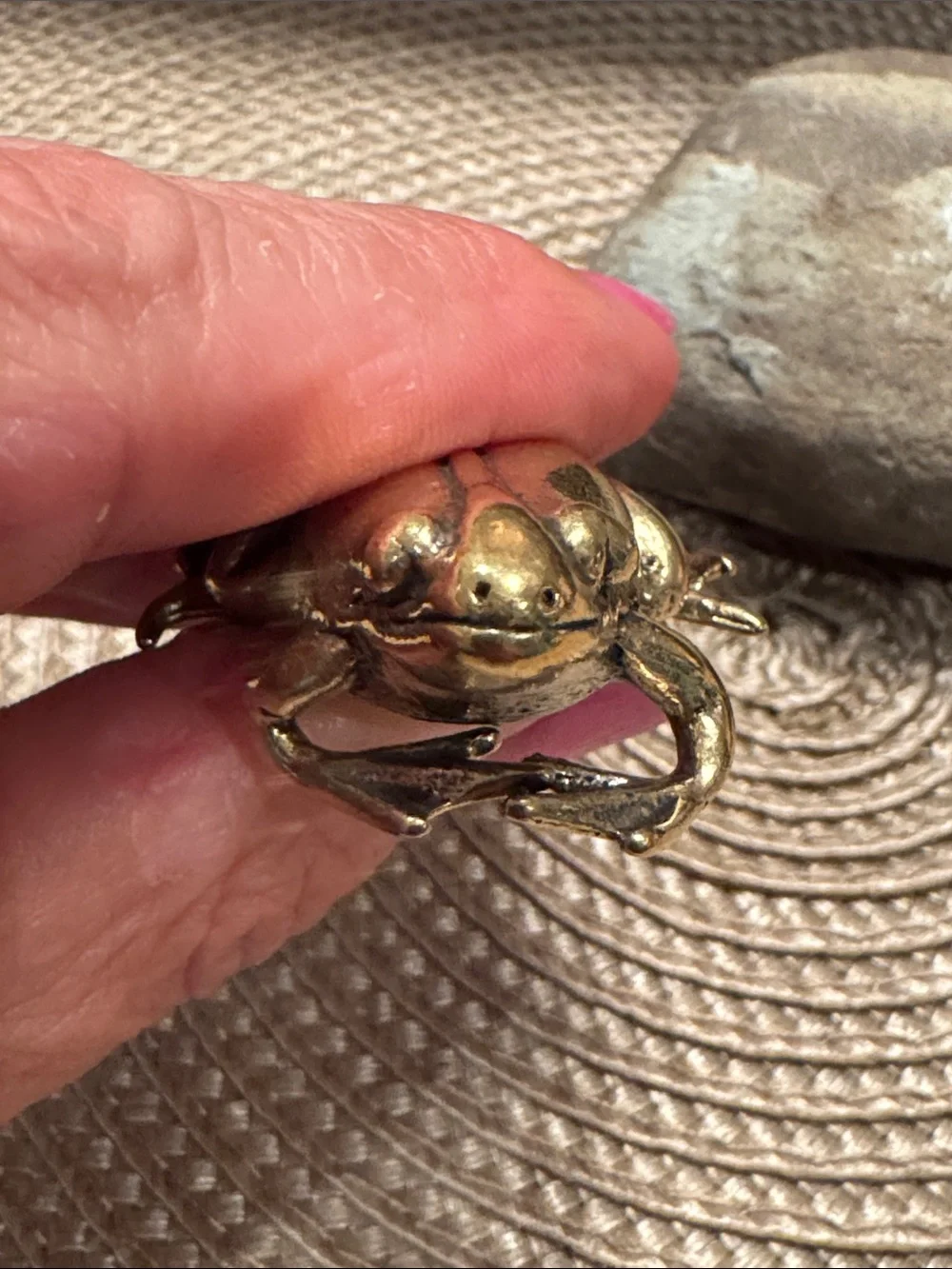 Brass Frog Décor Accent